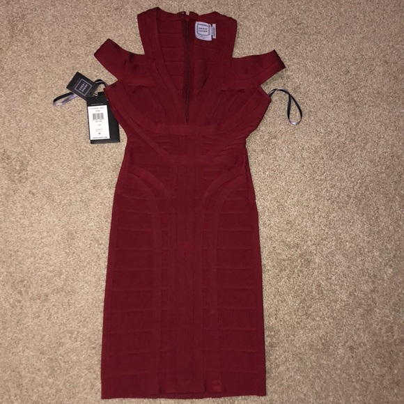 Herve Leger Dress Ruby Red - Picture 2 of 5